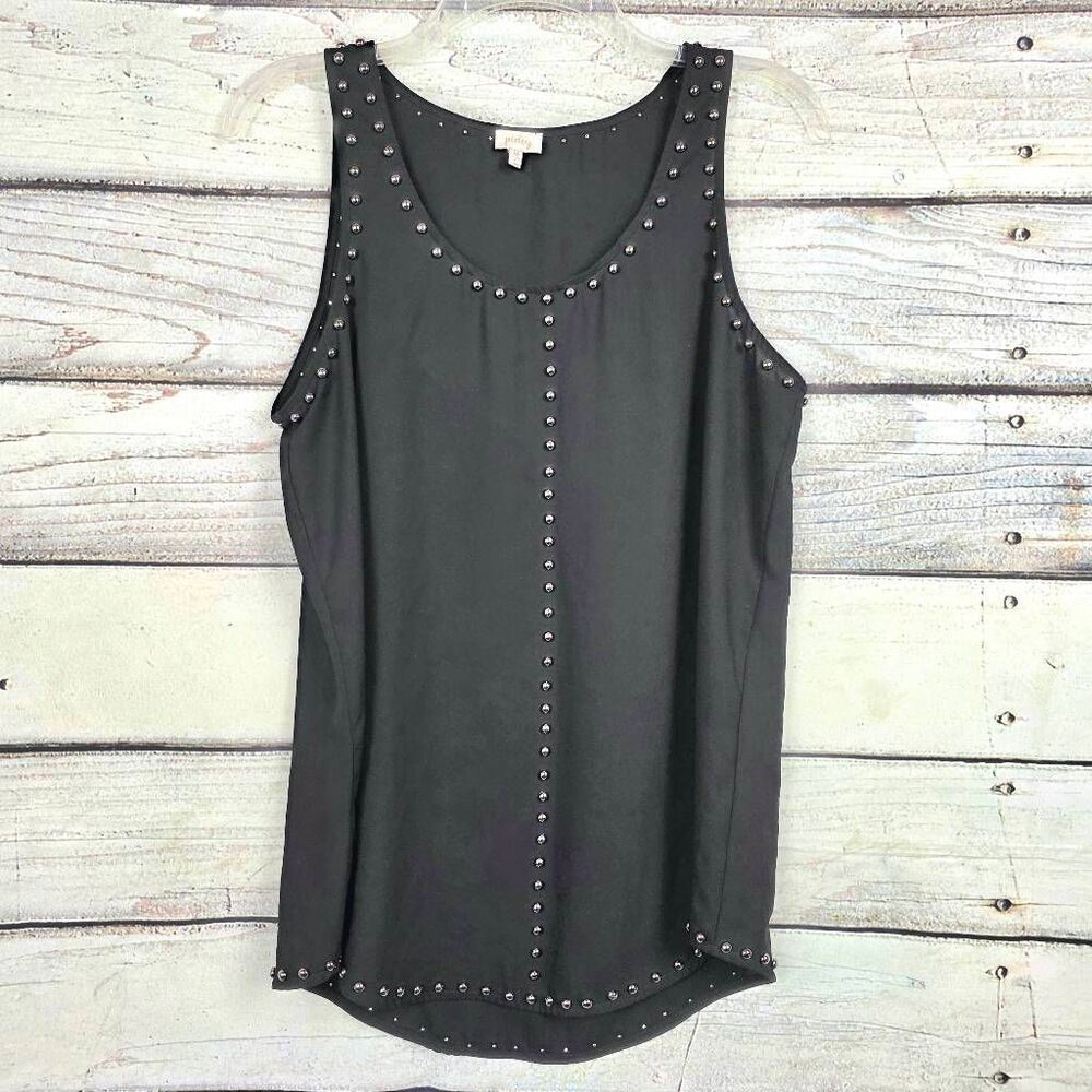 Pixley Black Studded Sleeveless Blouse Women’s M